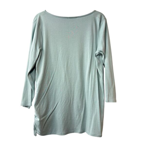 PureJill Top Women's Size M Medium Round Neck Sage Green New With Tags - Picture 2 of 7